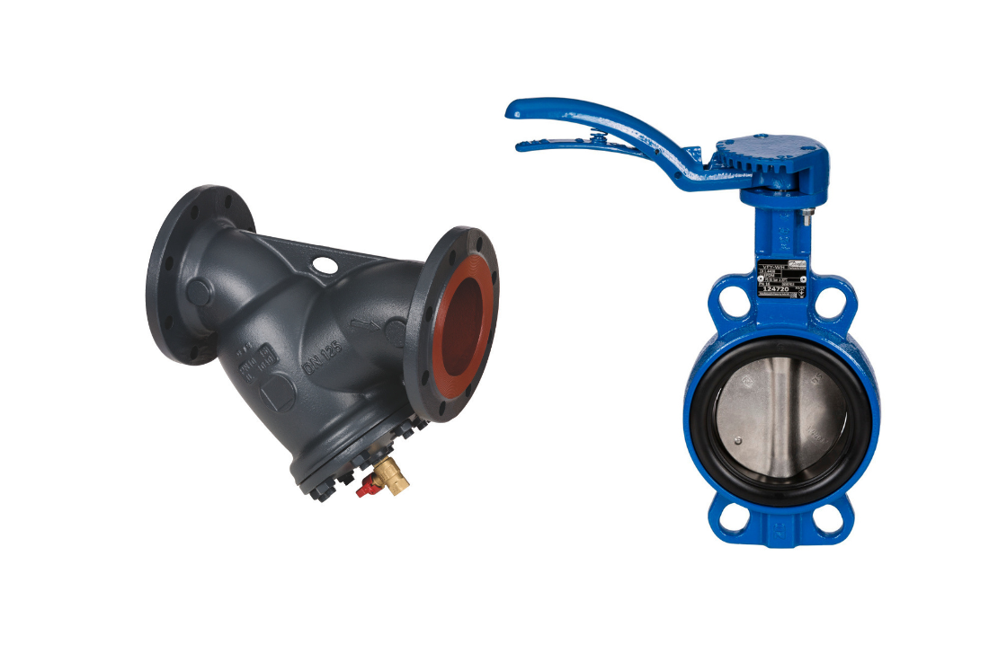 Strainers and shut-off valves