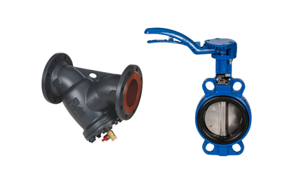 Strainers and shut-off valves