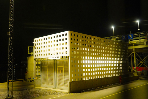 The PSW delivery to Ports of Stockholm included high voltage electrical infrastructure and construction of this architect-designed building on site.