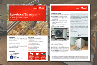  L'unité de condensation Danfoss Optyma™ Slim Pack dans un magasin de surgelé écomiam