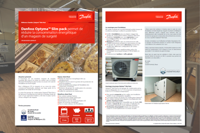  L'unité de condensation Danfoss Optyma™ Slim Pack dans un magasin de surgelé écomiam