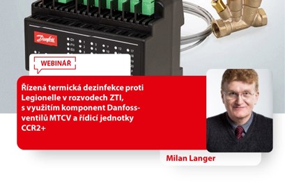 Řízená termická dezinfekce proti Legionelle v rozvodech ZTI, s využitím komponent Danfoss- ventilů MTCV a řídicí jednotky CCR2+