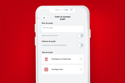 Appli Danfoss Installer: Mes projets