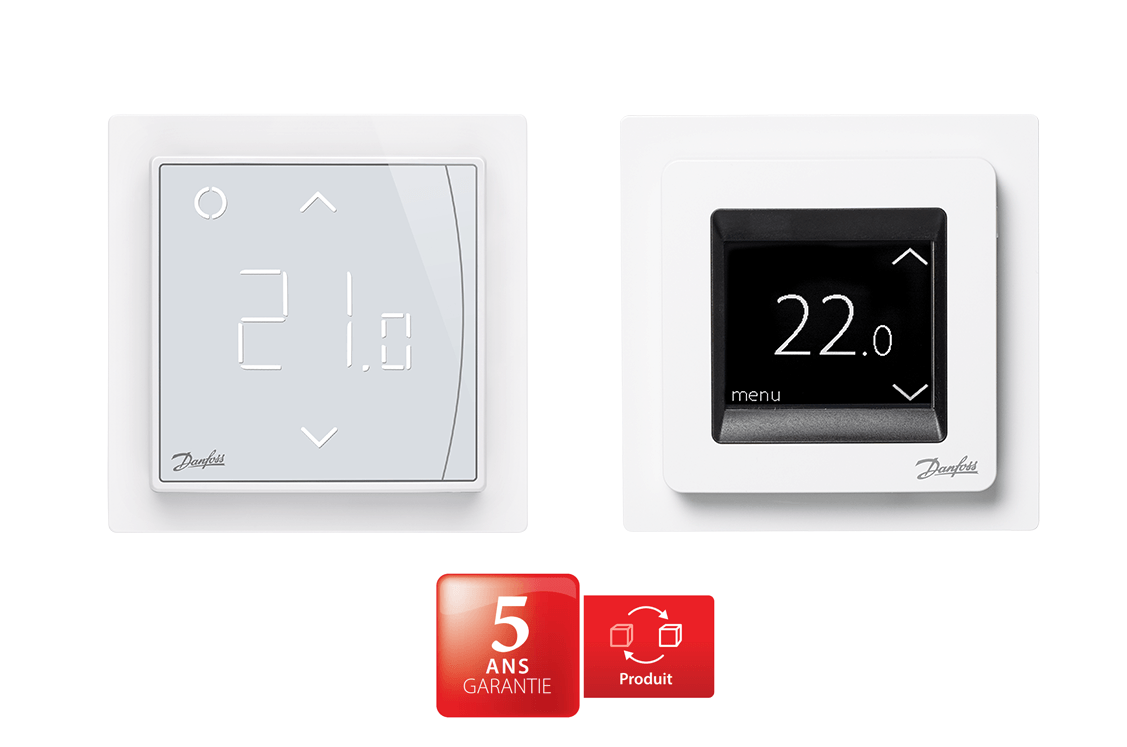 Programmateur digital semi-encastré chauffage électrique avec fil