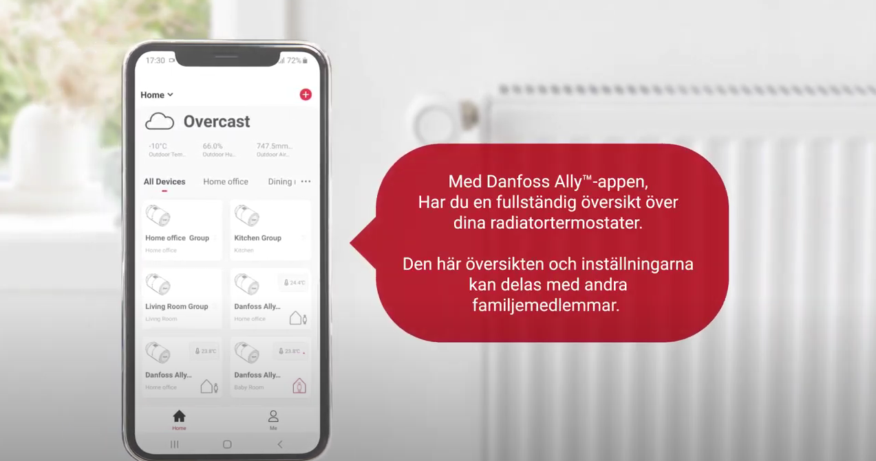 Danfoss Ally™-appen - Hur du lägger till en familjemedlem