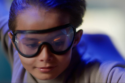 Boy using the Storm wind tunnel