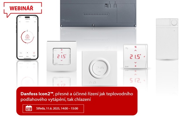 Danfoss Icon2™, presné a účinné riadenie ako teplovodného podlahového vykurovania, tak chladenia