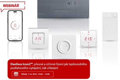 Danfoss Icon2™, presné a účinné riadenie ako teplovodného podlahového vykurovania, tak chladenia