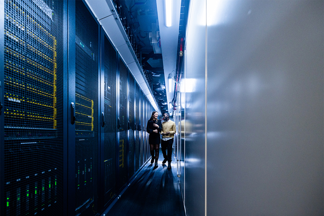 walking through a data center