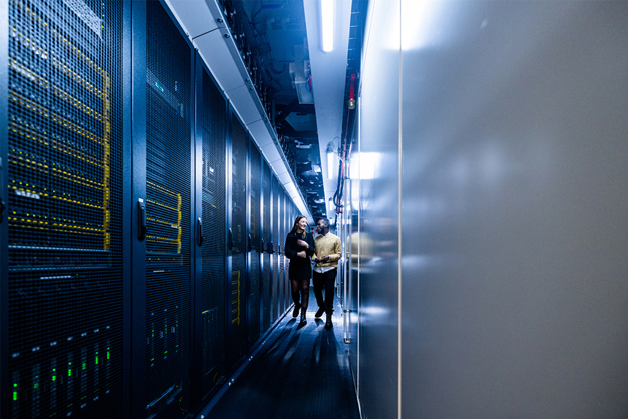 walking through a data center