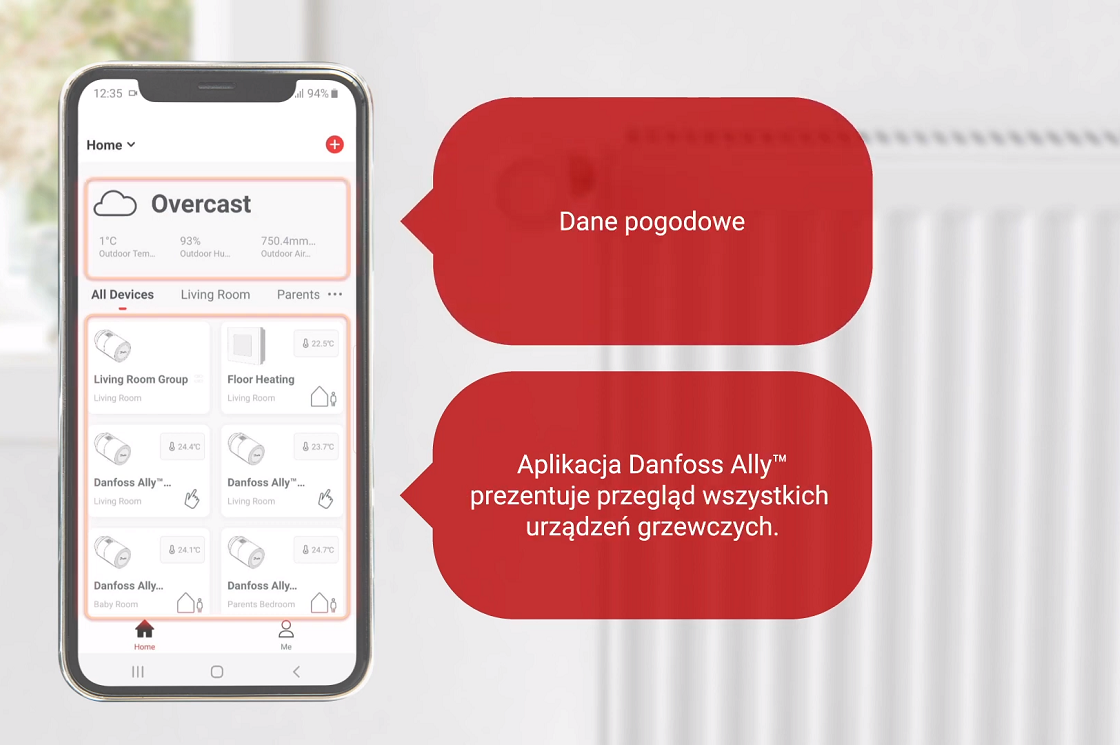 Aplikacja Danfoss Ally™ - Jak ustawić i skopiować harmonogram tygodniowy