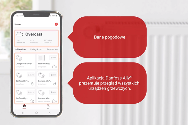 Aplikacja Danfoss Ally™ - Jak ustawić i skopiować harmonogram tygodniowy