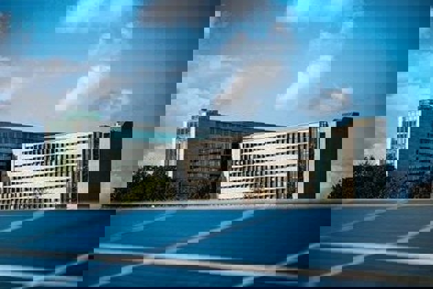 Foto aerea della sede centrale di Danfoss, Nordborg 2008