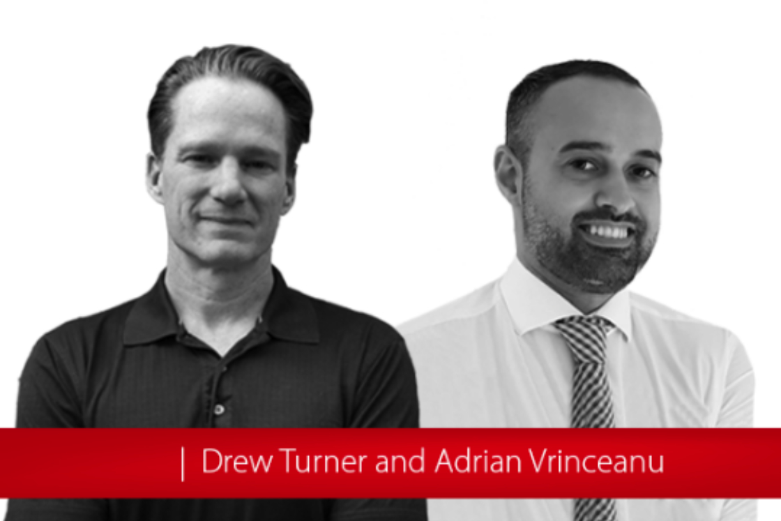 Headshots of Drew Turner and Adrian Vrinceanu