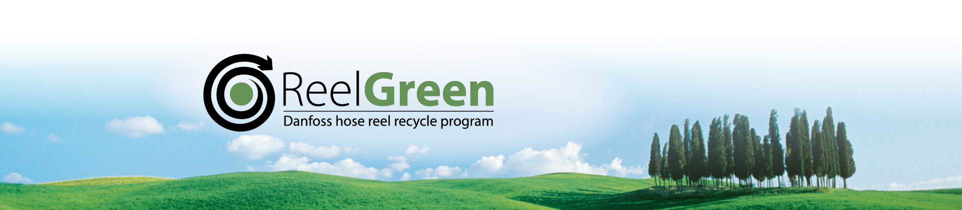 Reel Green: Danfoss hose reel recycle program logo