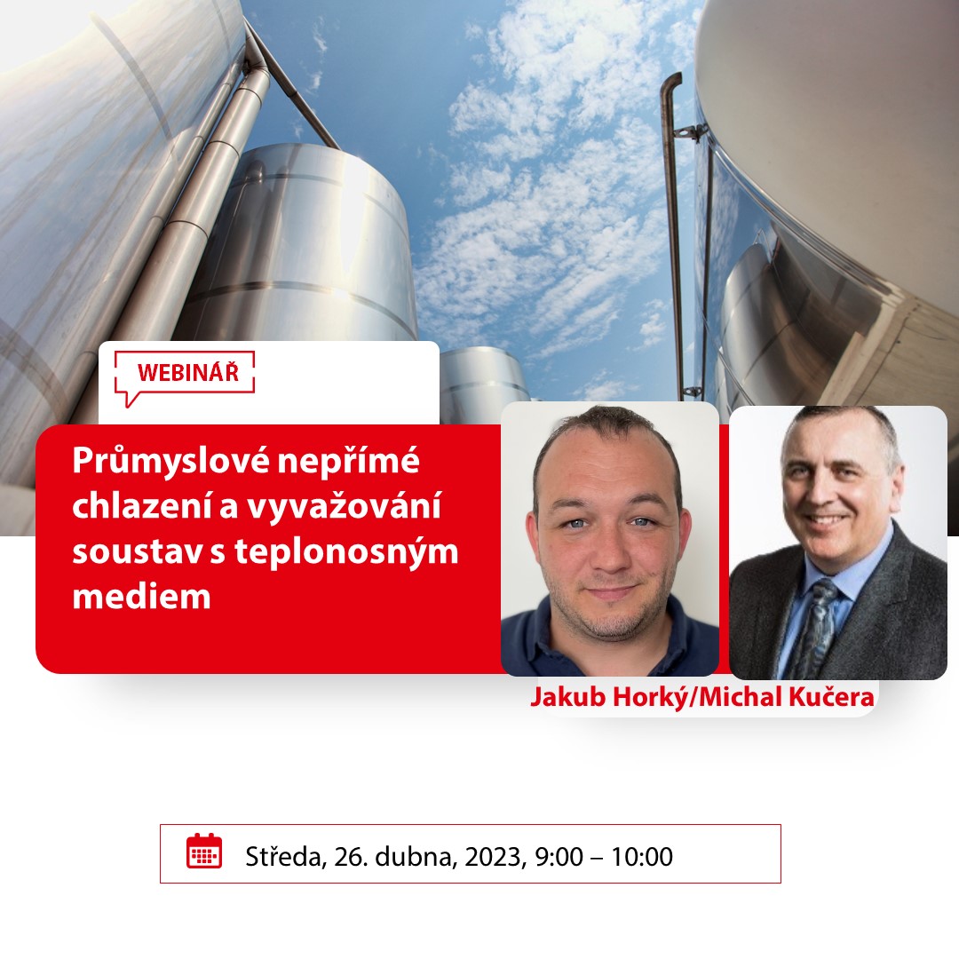 Průmyslové nepřímé chlazení a vyvažování soustav s teplonosným mediem