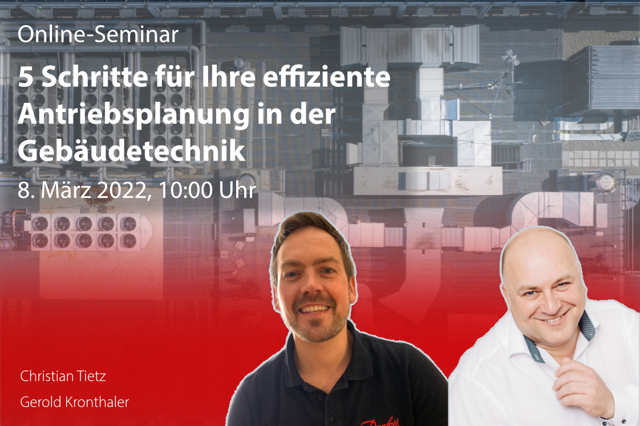 Online-Seminar: 5 Schritte für Ihre effiziente Antriebsplanung in der Gebäudetechnik