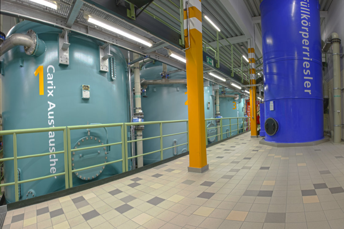 Dit wordt gevolgd door ontharding door gedeeltelijke demineralisatie met het Carix-systeem.