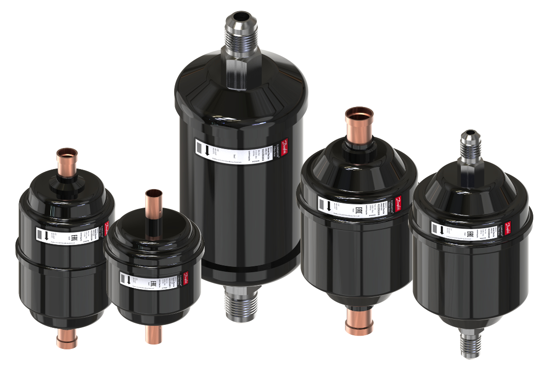 DMLE / DCLE hermetic high pressure filter driers, HFC optimized Danfoss