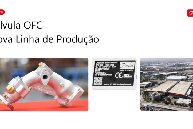 Assista ao vídeo: Danfoss inaugura linha de produção de válvulas de retenção isentas de óleo (OFC) no México | Impulsionando o futuro da refrigeração para Data Centers
