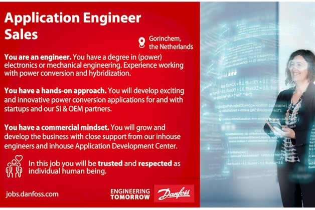 Job Alert - Application Engineer Sales -Power Conversion - Danfoss Drives locatie Gorinchem.