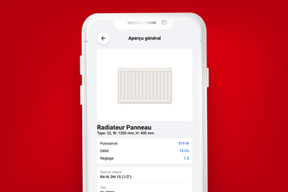 Préréglage du chauffage par radiateur 