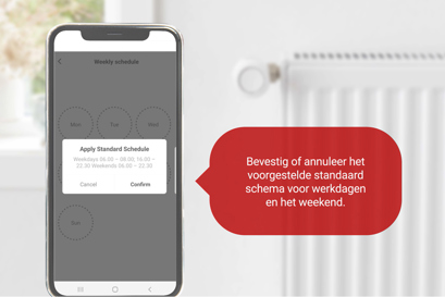 Danfoss Ally™ App - Een weekschema instellen en kopiëren
