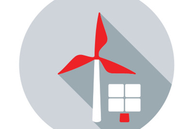 Icône d’une éolienne et d’un panneau solaire