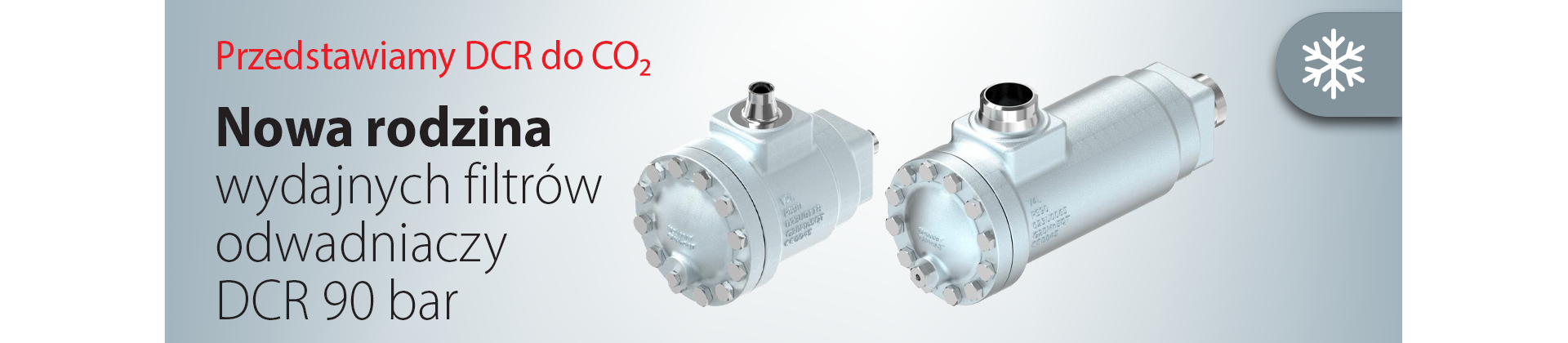 DCR filter driers for CO2