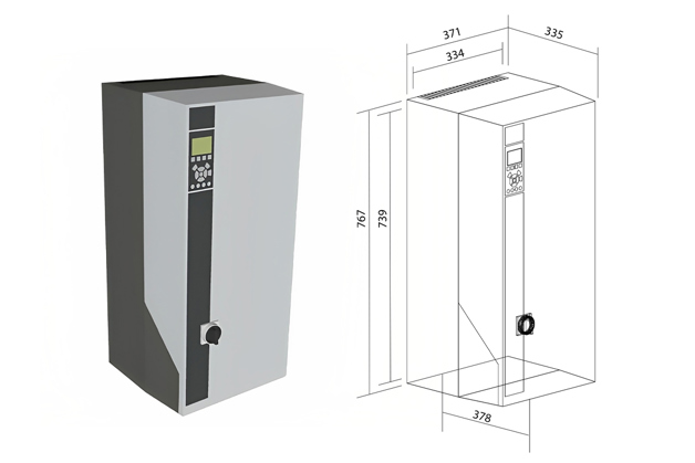 Example of BIM file: VLT® HVAC Drive FC 102, enclosure size C2/IP55