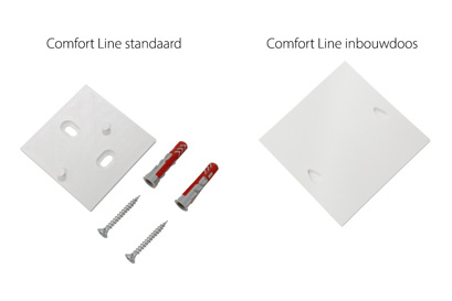 Montageplaten voor draadloze Danfoss Icon2™ thermostaten - beschikbaar via Wasco.