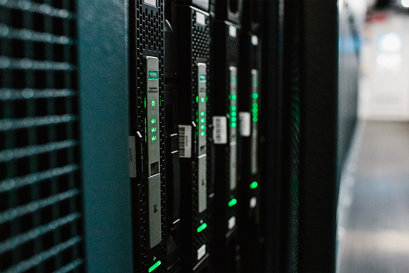 Close-up van een datacenterserver