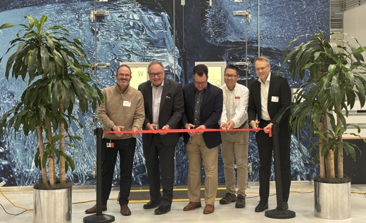 ribbon cutting at Danfoss commercial refrigeration lab opening