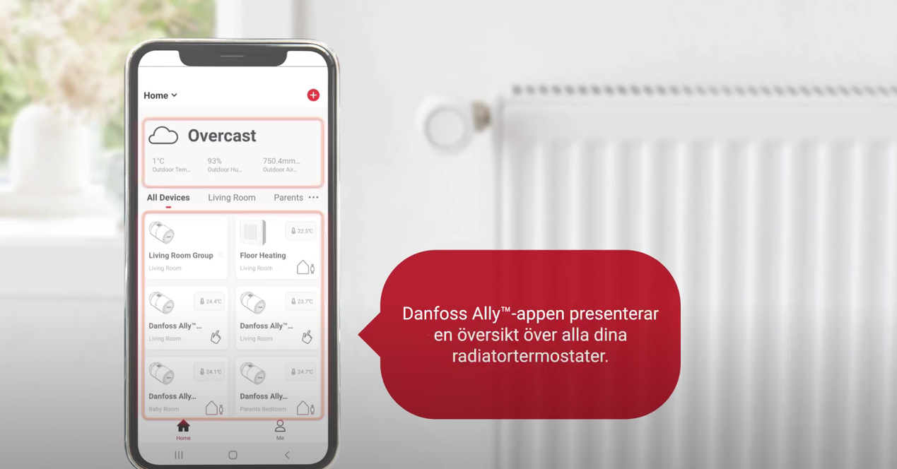 Danfoss Ally™-appen - Hur du ställer in ett veckoschema