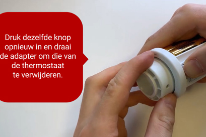 Danfoss Ally™ Radiatorthermostaat - de adapter demonteren