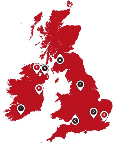 UK Service Partner Map March 2025