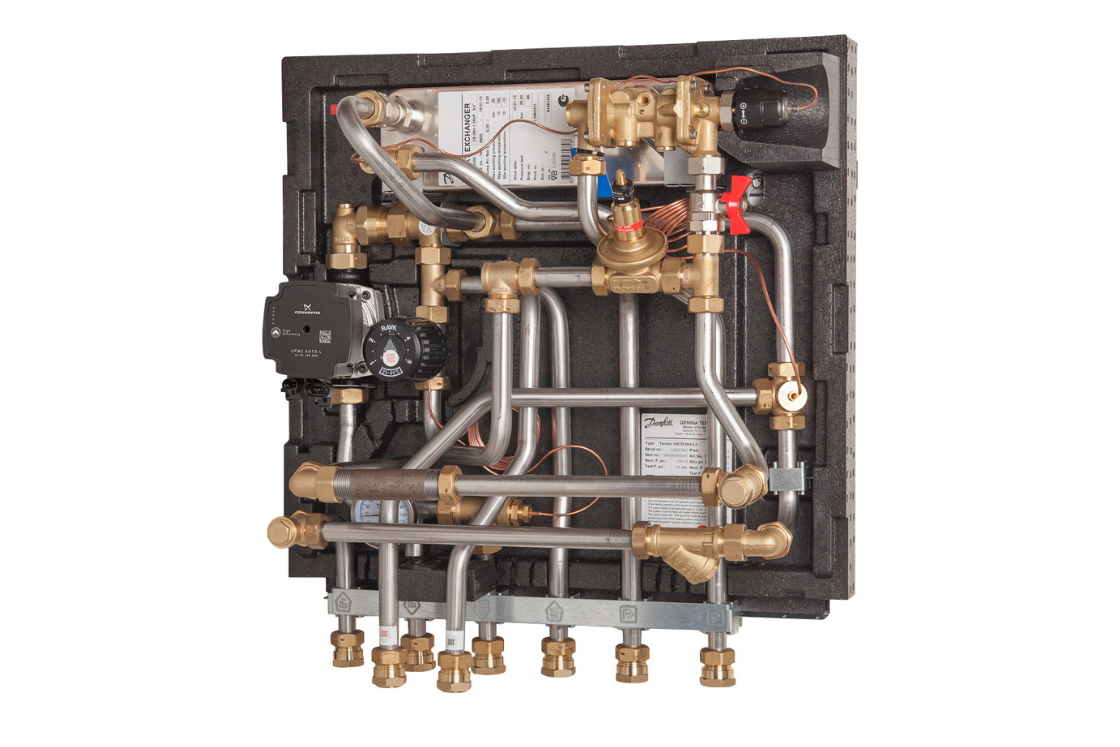 Direct heating with mixing loop and instantaneous DHW | Danfoss