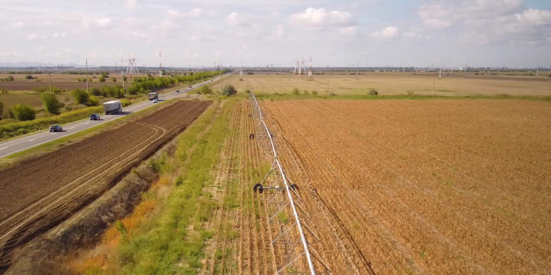 Campo del progetto di irrigazione