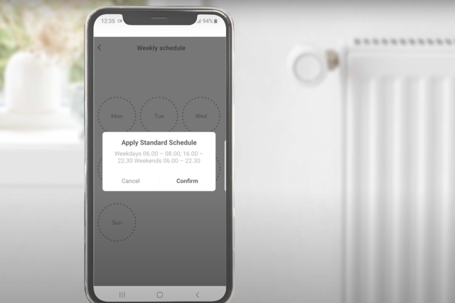 Programmation horaire Danfoss Ally chauffage Connecté