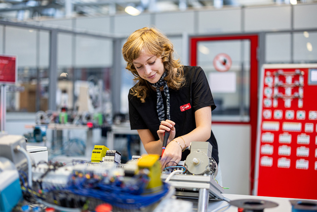 Apprentices and office trainees in Denmark at meeting