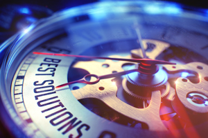 Циферблат годинника з написом «Кращі рішення»