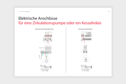 Elektrische Anschlüsse für eine Zirkulationspumpe oder Kesselrelais