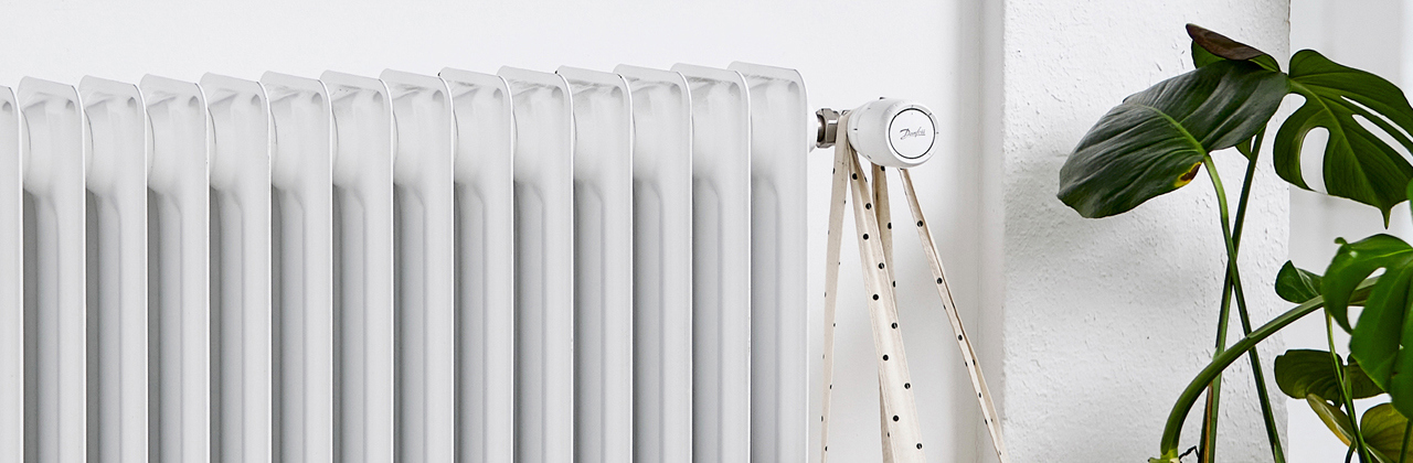 Radiator met Danfoss Aveo thermostaatknop