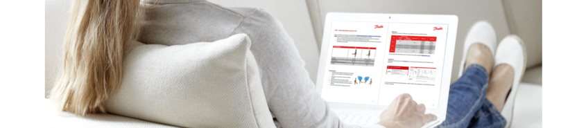 Woman reading the news on her tablet