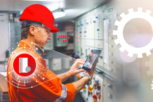  Persona usando el Asistente MyDrive® en una tableta.