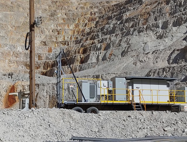 Arizona mine side view of trailer. Photo courtesy of Rockridge Controls.