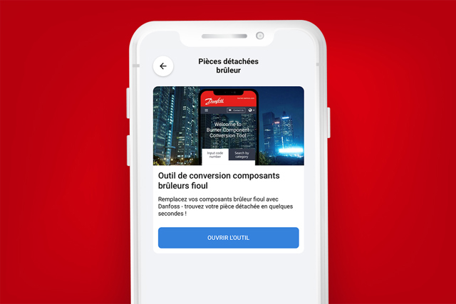 Installer App - Outil Pièces détachées brûleur