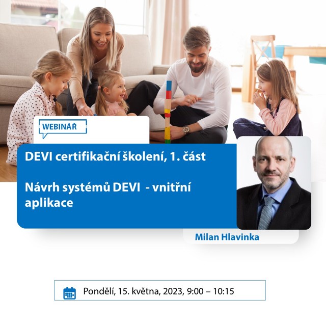Webinář DEVI certifikační školení, část 1 - vnitřní aplikace