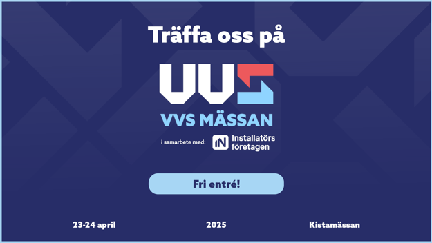 Träffa oss på VVS-mässan
