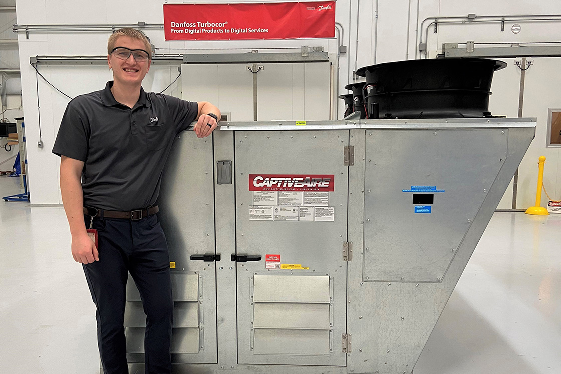 Engineer Jordan Ross at Danfoss, Tallahassee, Florida